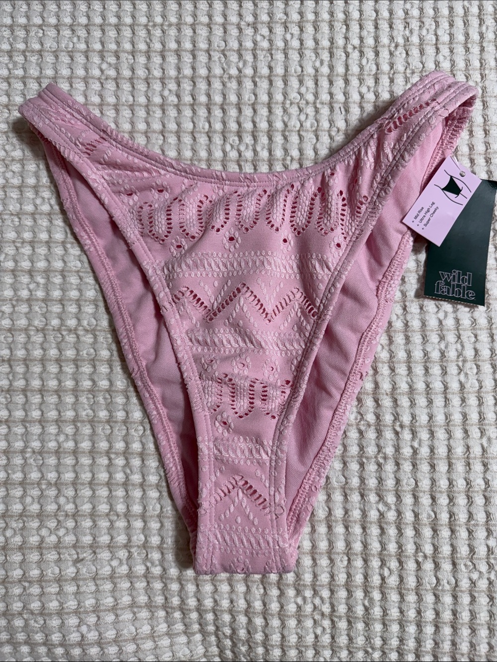 wild fable light pink eyelet bikini bottoms